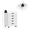 Versatile White MDF Filing Cabinet with 5 Drawers for Office or Home